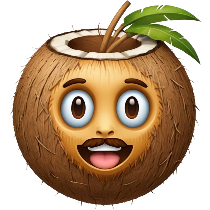 3d style coconut emoji