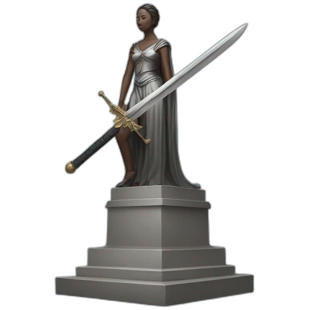 monument woman whith sword emoji