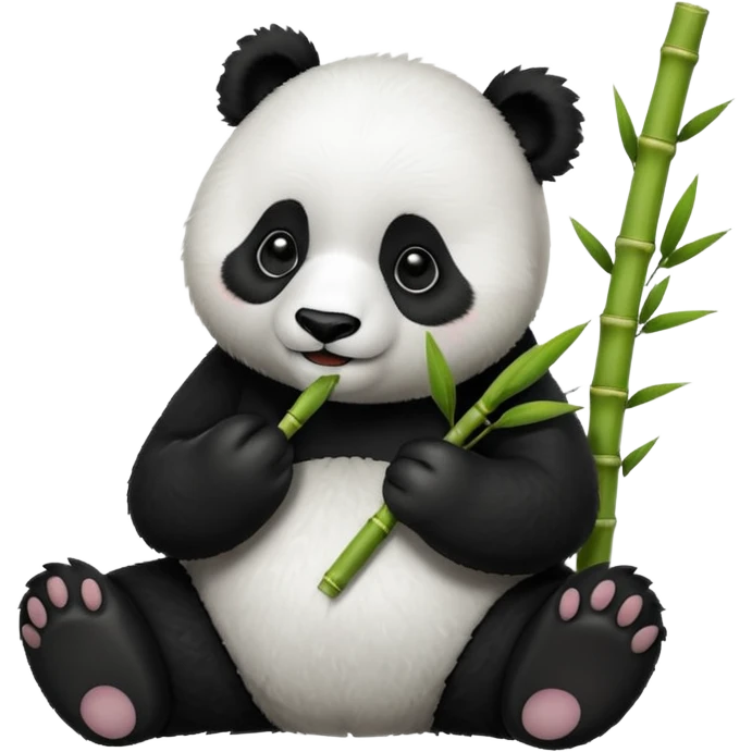 Panda eating  emoji