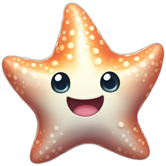 Kawaii Star fish smiling emoji