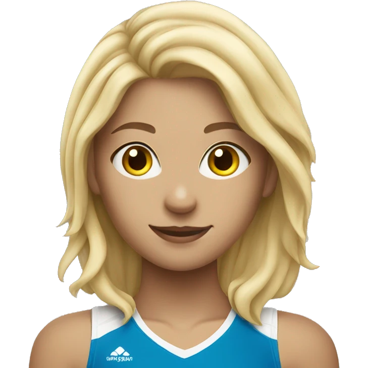summer olympics blonde girl playing volleyball emoji