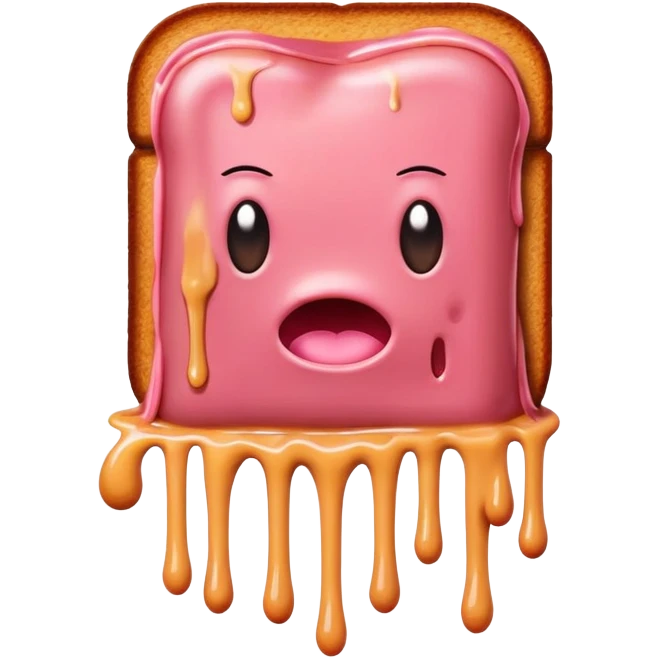 SPAM meat melted pink dripping sauce monalisa monster emoji