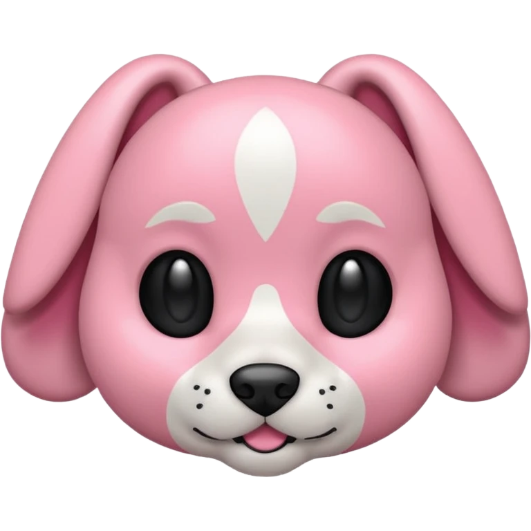 genera un aereo rosa e nero con le orecchie  da cane nere e con l'interno delle orecchie rosa chiaro emoji