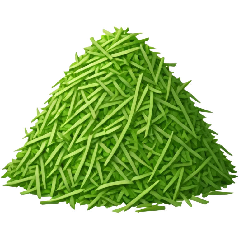a big pile of grated green shreds of vegetable emoji