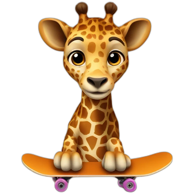 Girafe qui skate emoji