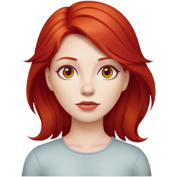 A woman white red hair  emoji