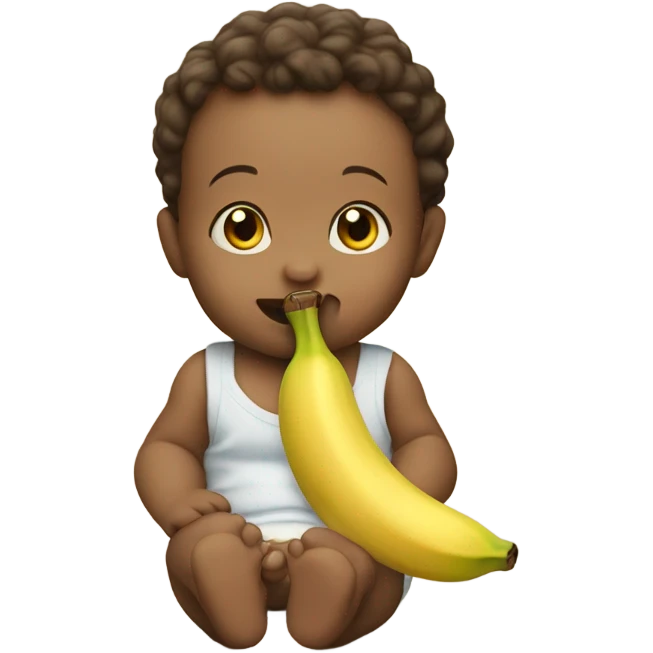 Baby with a banana  emoji