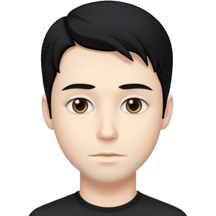 White good looking male with dark aesthetic  emoji