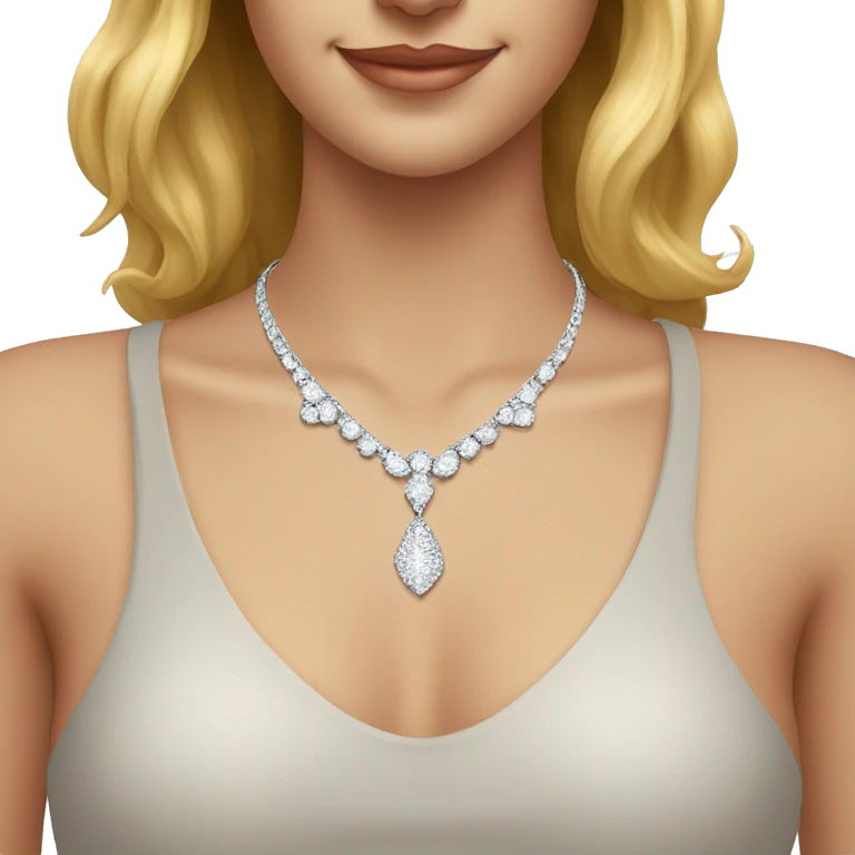 a necklace with a lot of diamonds emoji