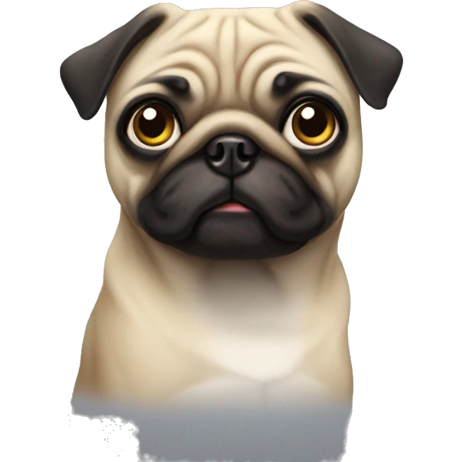 Dog pug  emoji