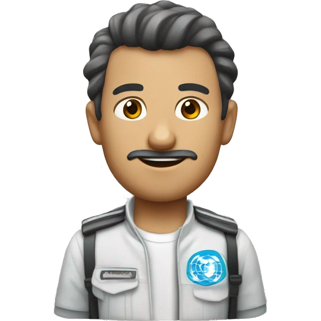 un chico con un silbato y cronómetro emoji