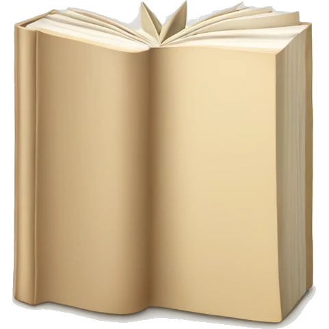An open, hardcover book, depicted with a beige cover. Commonly used for various content concerning reading, writing, learning, and schooling. emoji