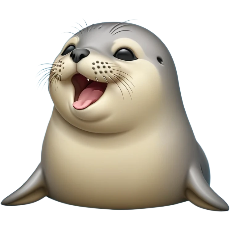 cinematic-cute-yawning-harbour-seal-portrait-emoji,-head-tilted-slightly-with-a-dramatic,-wide-open-yawn,-showcasing-a-smooth,-rounded-body-with-gently-drooping-features-and-sleepy,-half-closed-eyes,-simplified-yet-irresistibly-adorable emoji