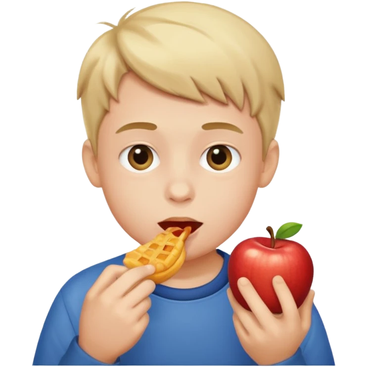 Boy eating  emoji