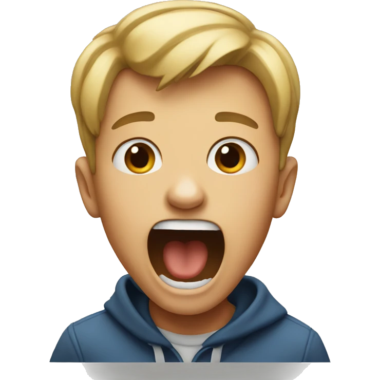 shouting kid emoji