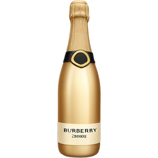 Burberry champagne bottle emoji