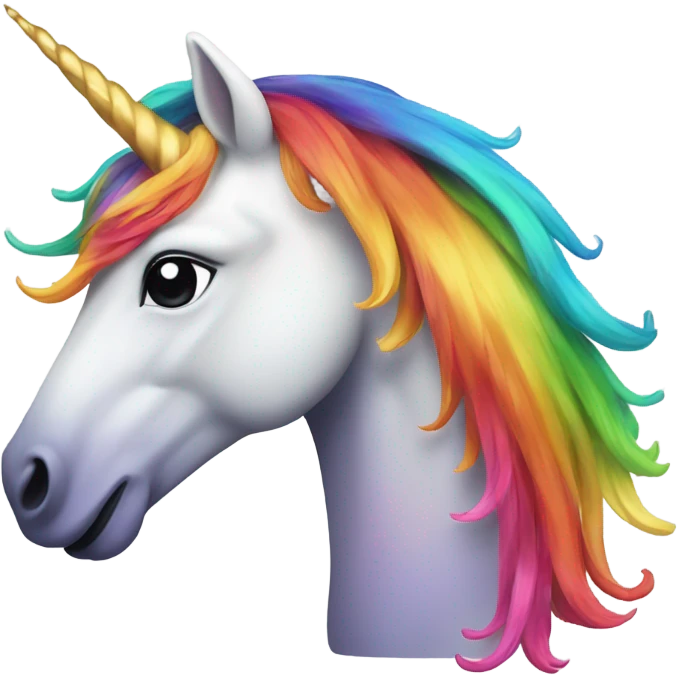 Unicorn with rainbows emoji