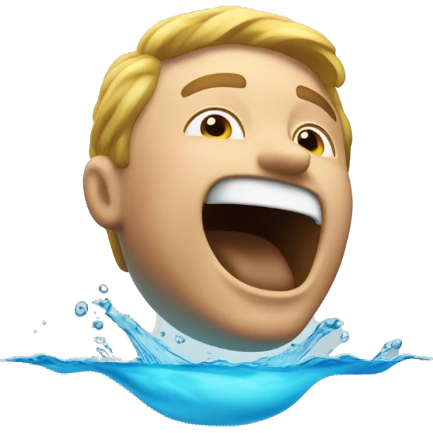 Un emoji simple mais coloré d'Un homme qui fait un mouvement de plongeon dans l'eau emoji