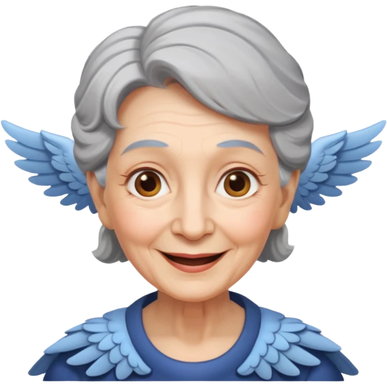 Angel Old Lady with wings emoji