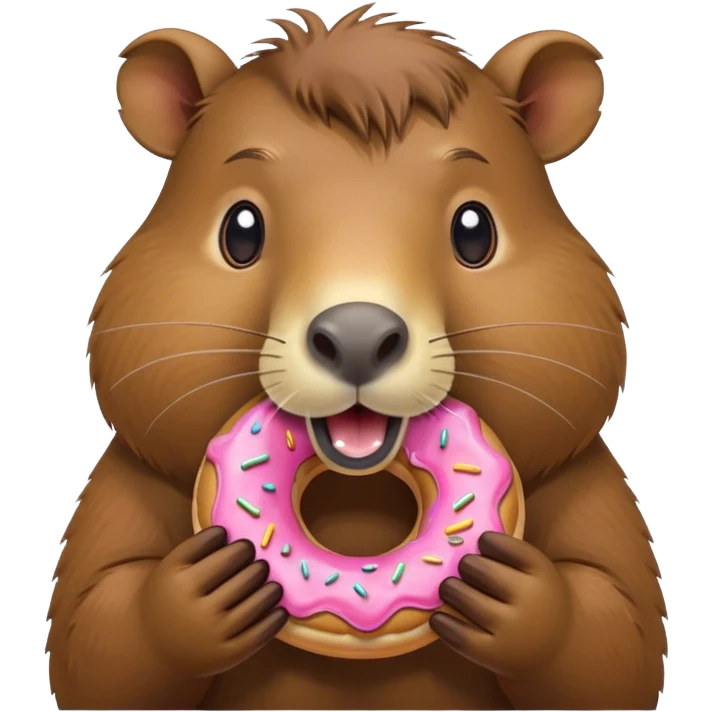 capybara eating a donut  emoji