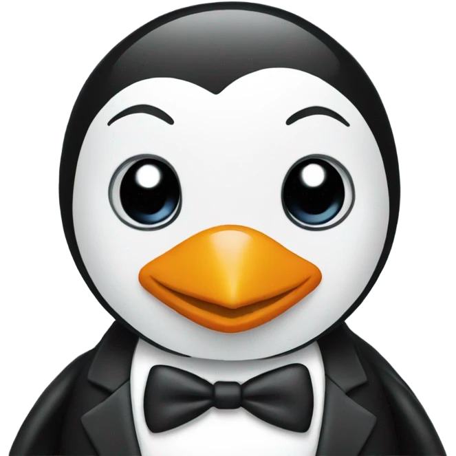 Penguin in a tuxedo emoji