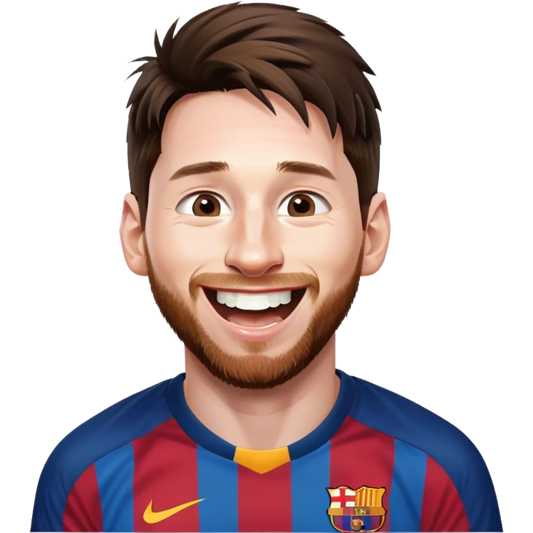 Messi riendo  emoji