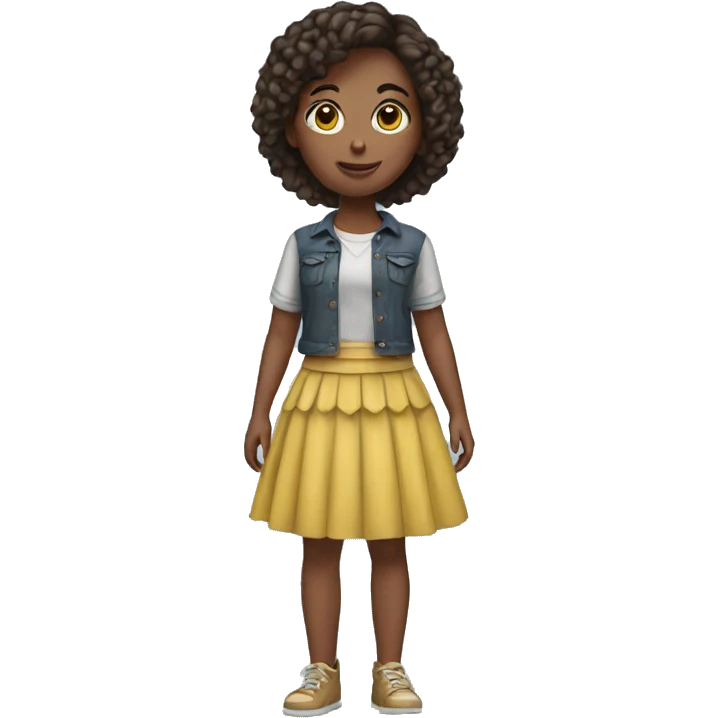 Girl with skirt emoji