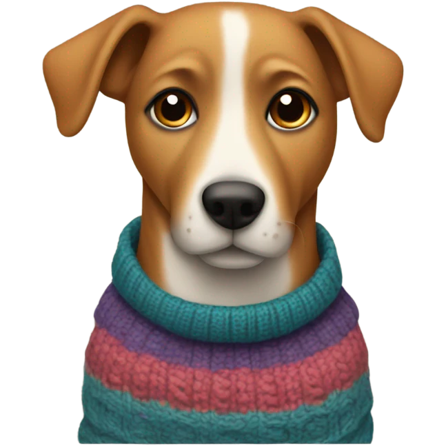 Dog wearing a sweater  emoji
