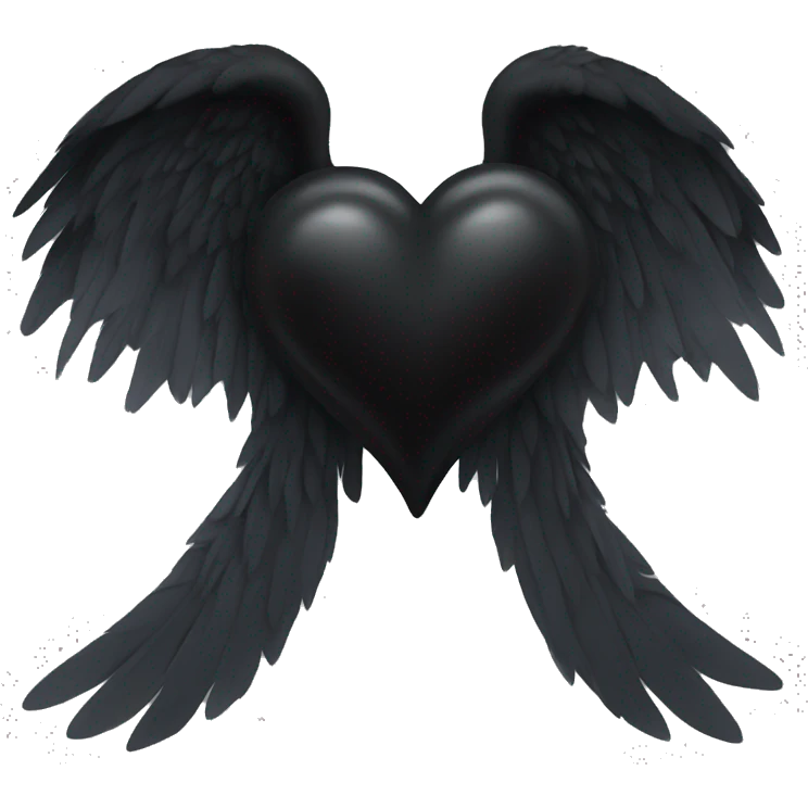 black heart with wings emoji