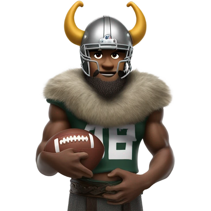 Viking football player emoji