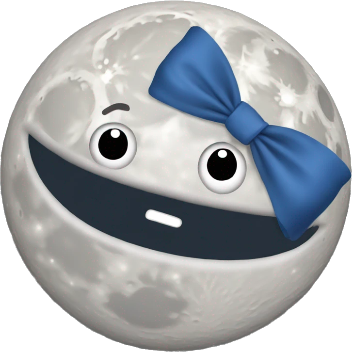 Moon with bow emoji