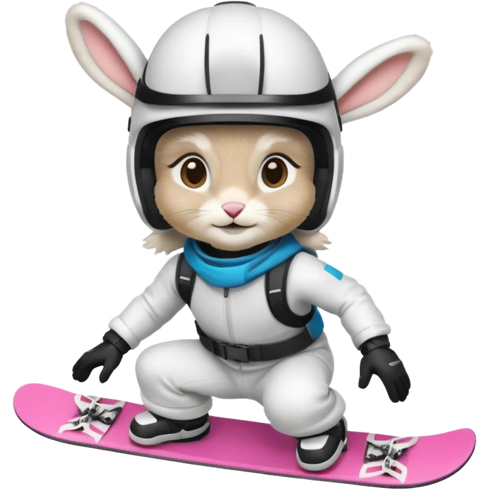 Snowboarder Bunny emoji