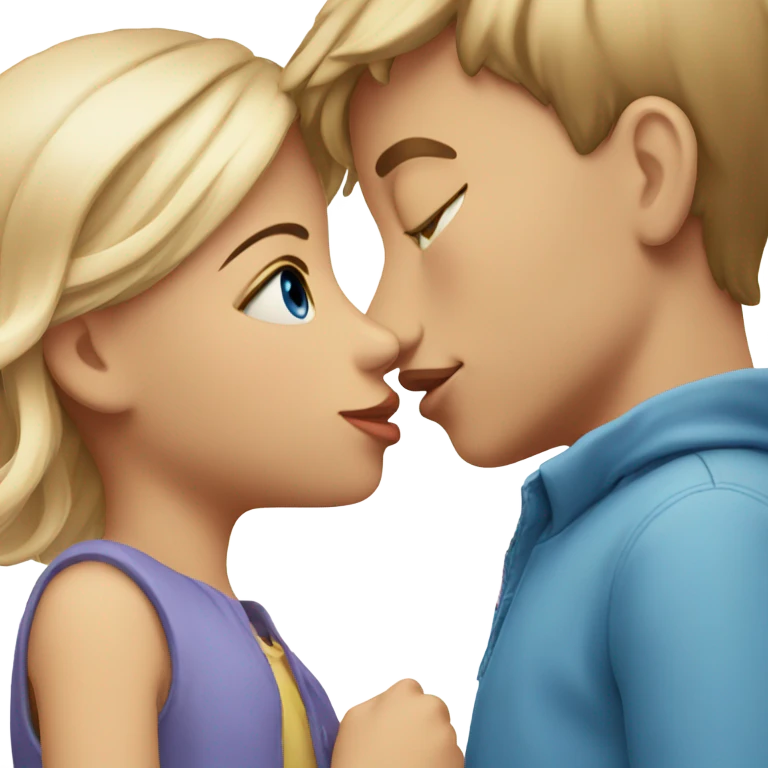 home alone boy blue eyes kiss girl emoji