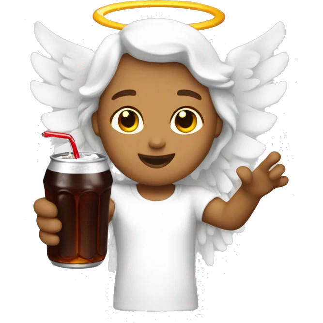 angel with cola emoji