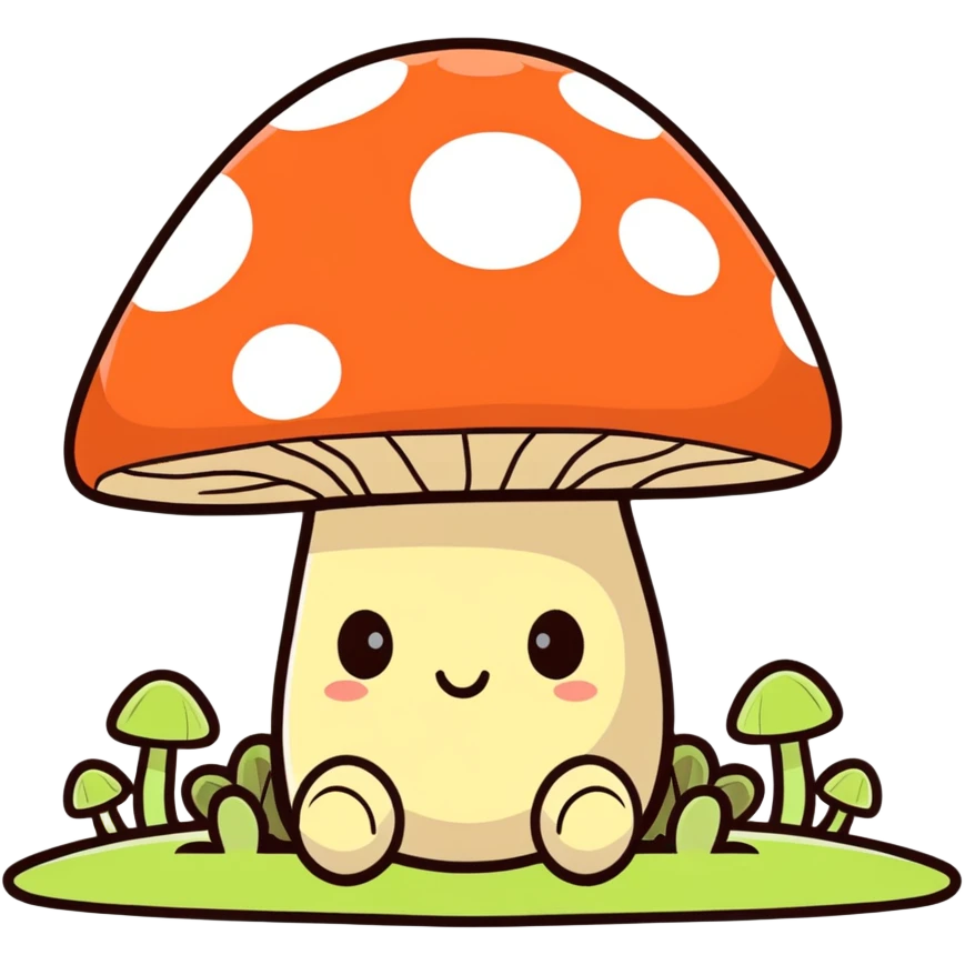 Sleeping mushroom  emoji