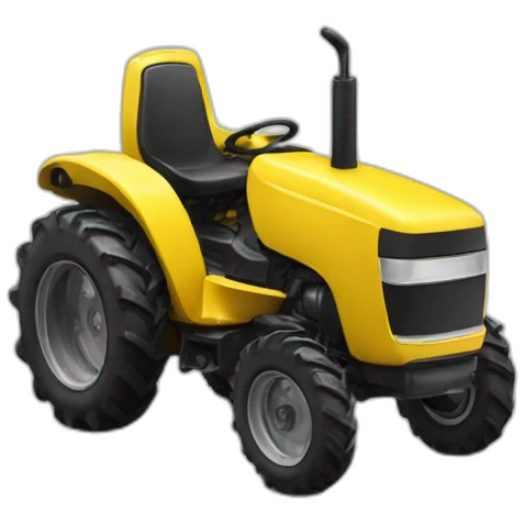 mini yellow tractor emoji