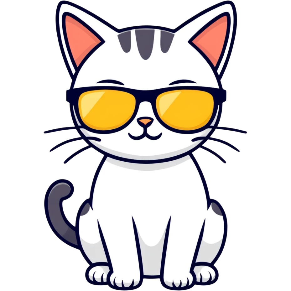 Cat with sunglasses emoji
