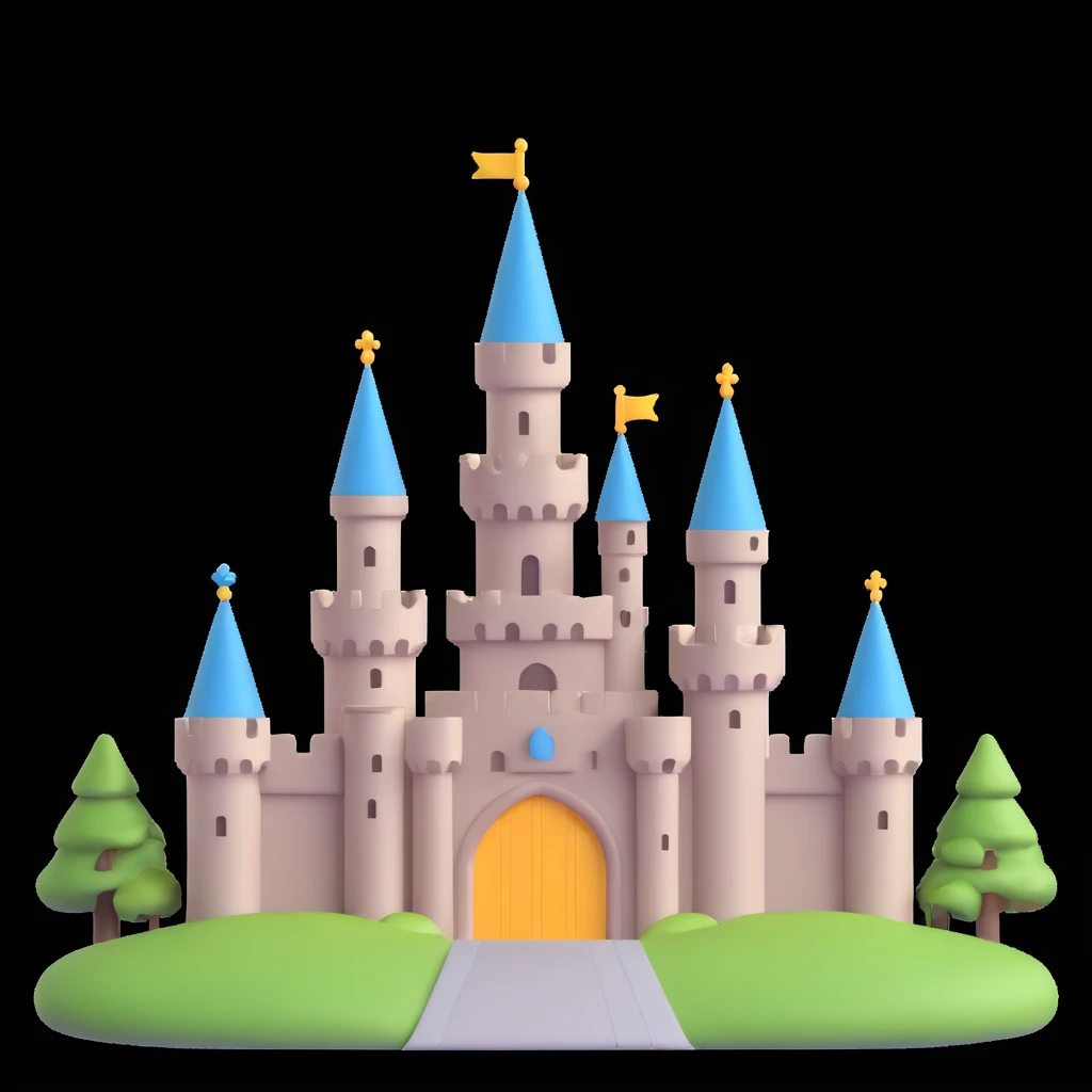 king and queen, castle background emoji