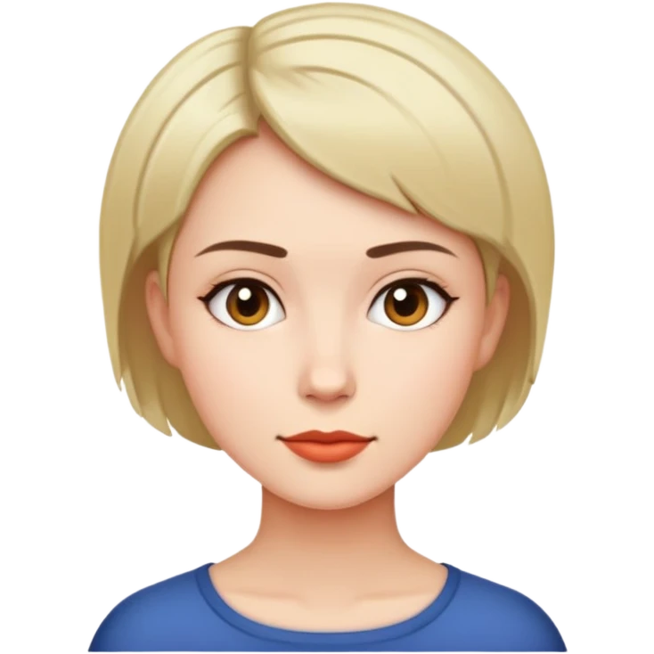 단발머리 여자 emoji