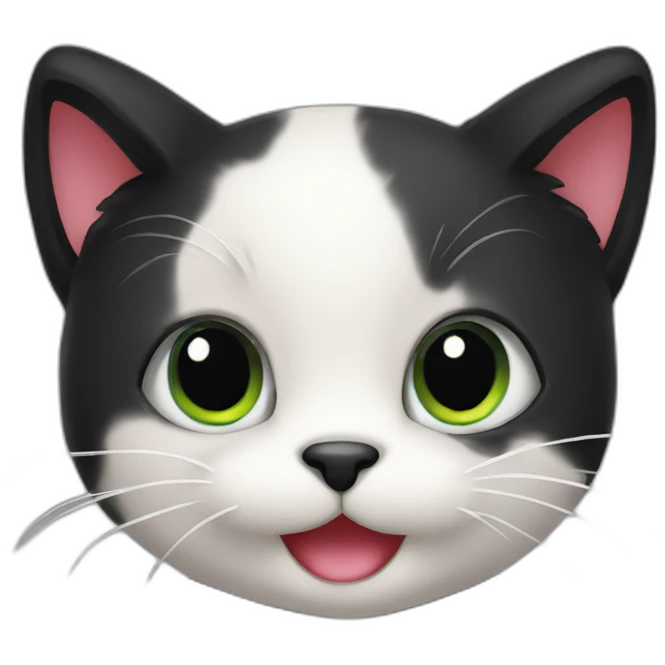 cute black cat with heart emoji