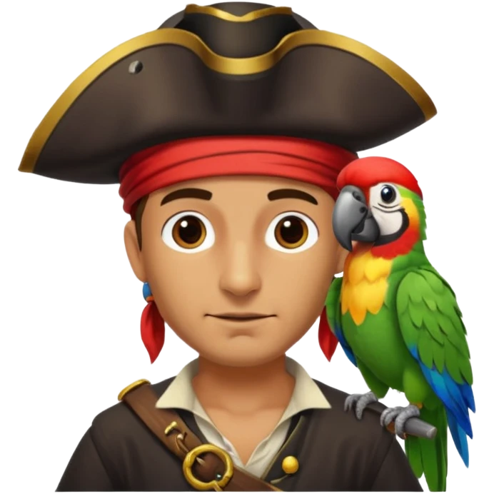 pirate and parrot emoji
