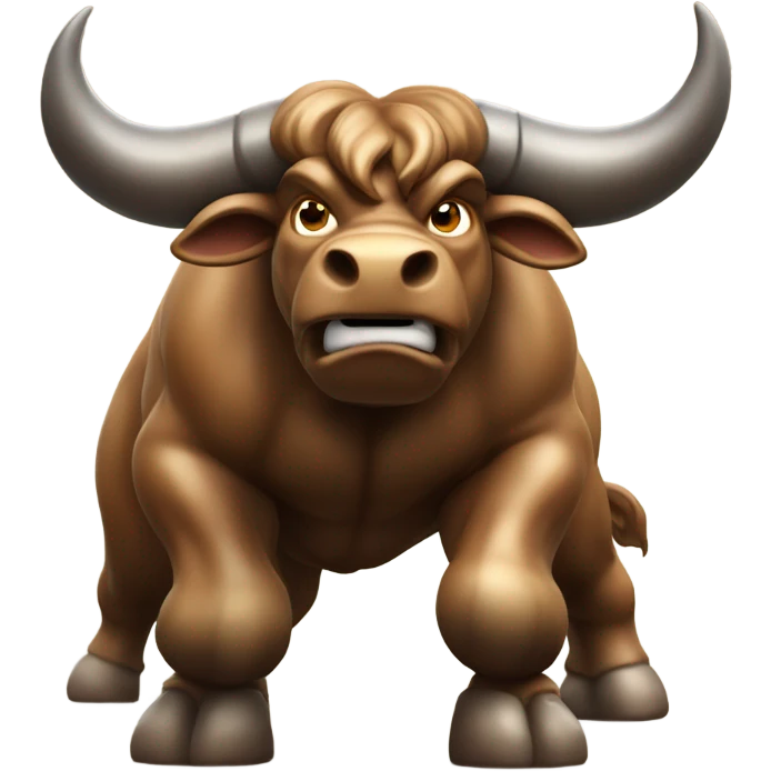 charging bull statue emoji