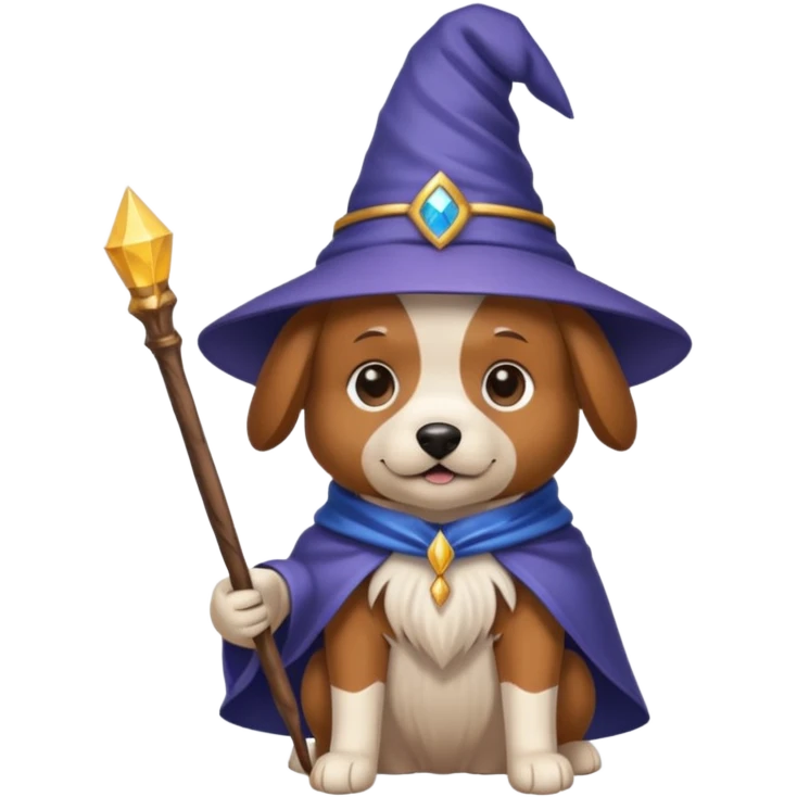Dog wizard emoji