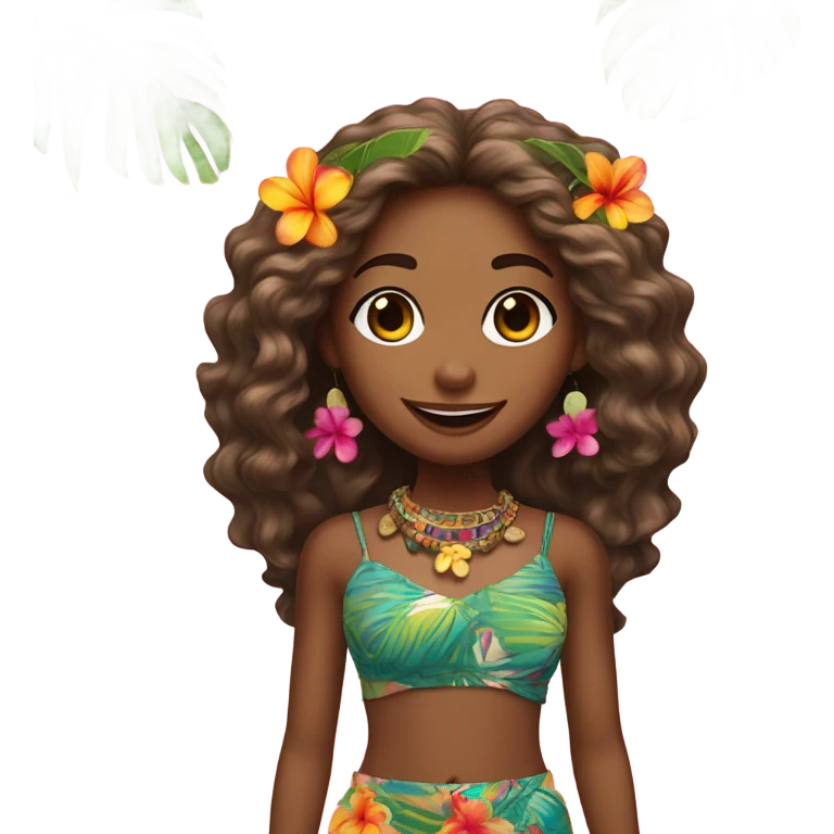 Coconut girl emoji