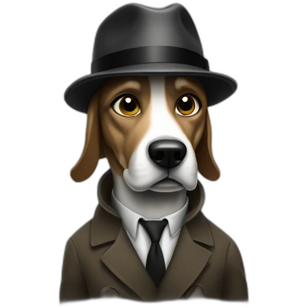 dog starring in film noir movie emoji