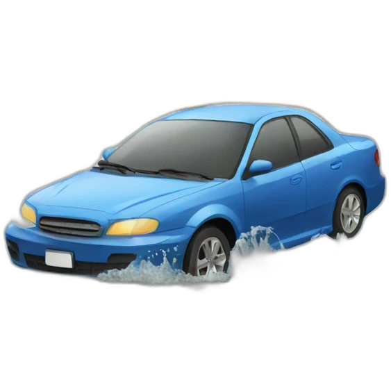 car crash in a fountain emoji