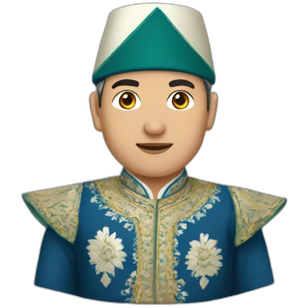 Uzbek in his national dress emoji