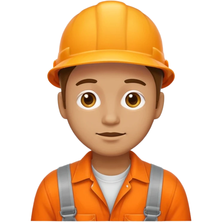 character in bright orange overalls emoji