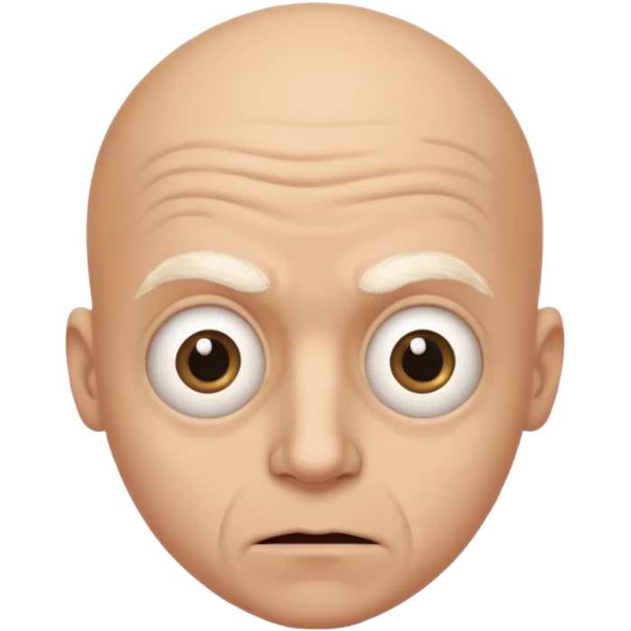 homme sans cheveaux et un fou emoji