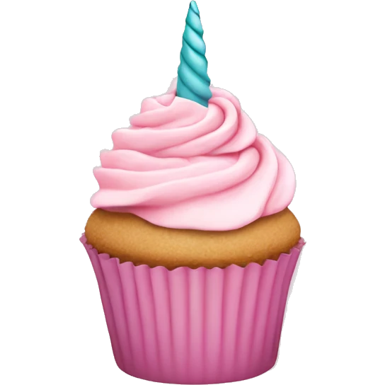 Light pink Unicorn cupcake  emoji